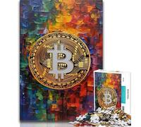1000 Piece Jigsaw Puzzles Graffiti Bitcoin Teenager Puzzles,Challenging Game Toys Wall Decoration Unique Birthday And Xmas Gifts (size 75x50cm)