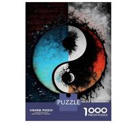 1000-piece Jigsaw Puzzles Graffiti Yin And Yang Adult Jigsaw Hands-on Game A Work of Art Unique Gifts for Birthday And Christmas 70x50cm/1000pcs