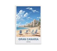 1000 Piece Jigsaw Puzzles，Gran Canaria Spain Postersfor Adult Educational Game Challenge Toy 1000 Pieces Puzzle for Adults Kids 38x26CM