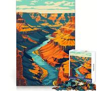 1000 Piece Jigsaw Puzzles Grand Canyon USA Travel Neat Edge Decor Smart Mind Activity Easy Time Fun Xmas Art Gift (38x26cm)