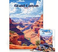1000 Piece Jigsaw Puzzles Grand Canyon USA Travel Poster Neat Edge Decor Smart Mind Activity Easy Time Fun Xmas Art Gift (38x26cm)