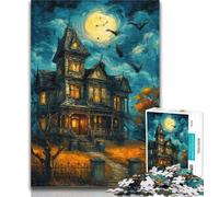 1000 Piece Jigsaw Puzzles Halloween Skeleton Landscape 1000 Pieces for Teenagers,Educational Games Home Decoration Birthday Present, Gifts, Wall Art 26x38cm