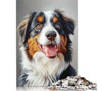 1000 Piece Jigsaw Puzzles Happy Bernese Mountain Dog Portrait Jigsaw Puzzles for Adults Paperboard Puzzles Challenging To Complete But Fun And Humorous 38x26cm/1000pcs