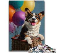 1000 Piece Jigsaw Puzzles Happy Corgi Help The Brain Exercise Addictive Toys to Cultivate Patience Suitable for Couples 38x26cm