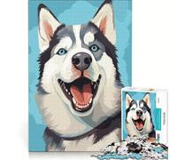 1000 Piece Jigsaw Puzzles Happy Siberian Husky, Hands-on Game, Birthday Present, Unique Gifts for Birthday And Christmas 38X52CM