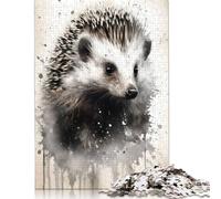 1000 Piece Jigsaw Puzzles 'Hedgehog Beauty Watercolor Wooden Puzzles Educational Toys 1000pcs (75x50cm)