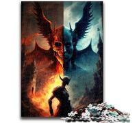 1000 Piece Jigsaw Puzzles Hell Demons 1000 Piece Puzzle,Artistic Wall Decor & Birthday Gift Idea for Friends, Home Office (38x26cm)