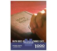 1000-piece Jigsaw Puzzles Holy Bible Quote Adult Jigsaw Puzzle Hands-on Game Difficult Challenge Parent-child Interaction 38x26cm/1000pcs
