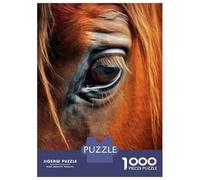 1000-piece Jigsaw Puzzles Horse Closeup Face Jigsaw Puzzle Anti-Stress Toys Wall Decoration Unique Gifts for Birthday And Christmas 38x26cm/1000pcs