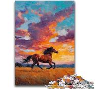 1000 Piece Jigsaw Puzzles Horses on The Grassland Challenging Game And Family Play for Is Ideal As A Gift for The Whole Family 50x75cm