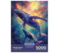 1000-piece Jigsaw Puzzles Humpback Whales Underwater Jigsaws for Adults Brain Teaser Game Improve Memory Unique Gifts for Birthday And Christmas 70x50cm/1000pcs