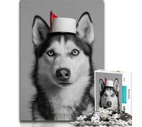 1000 Piece Jigsaw Puzzles Husky Playing with Toilet Paper,Decompressing Intellectual Educational Toy Educational Game for Birthday,Chrismas (75x50cm)
