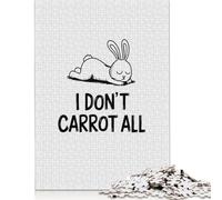 1000 Piece Jigsaw Puzzles I Dont Carrot All Bunny Jigsaw Puzzles for Adults Woodenboard Puzzles Challenging To Complete But Fun And Humorous 1000pcs (75x50cm)