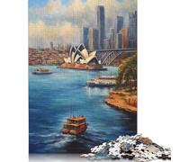 1000 Piece Jigsaw Puzzles Iconic Sydney Harbour Puzzle for Adults Woodenboard Puzzles Interesting Stress Reduction Jigsaw Puzzles 1000pcs (75x50cm)