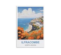 1000 Piece Jigsaw Puzzles,Ilfracombe North Devon Challenging Puzzles, Puzzle Game for The Whole for Women, Gifts for Men, 38x26CM
