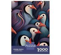 1000-piece Jigsaw Puzzles Intense Penguins Gaze Adult Jigsaw Hands-on Game A Work of Art Unique Gifts for Birthday And Christmas 52x38cm/1000pcs