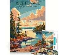 1000 Piece Jigsaw Puzzles Isle Royale National Park Clean Cut Piece Mind Challenge Toy Calm Time Fun Christmas Art Piece (50x75cm)