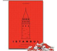 1000 Piece Jigsaw Puzzles Istanbul Turkey, for Ages 14 And over Each Piece Is Unique - Fun And Challenging Game for The Whole Family Good Gift 26x38cm