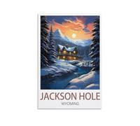 1000 Piece Jigsaw Puzzles Jackson Hole Wyoming Home Decor Birthday Party Gift Toy for Men Women Elders Seniors, 26x38cm