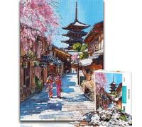 1000 Piece Jigsaw Puzzles Japanese Landscape Painting Teenager Jigsaw,Challenging Game Gifts for Is Ideal As A Gift for The Whole Family (size 75x50cm)