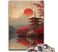 1000 Piece Jigsaw Puzzles Japanese Style Temple 1000 Pieces for Teenagers,Educational Games Home Decoration Birthday Present, Gifts, Wall Art (50x75cm)
