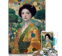 1000 Piece Jigsaw Puzzles Japanese Style Woman, Challenging & Brainteasing,Birthday Present, Gifts, Wall Art for And Age 14 Years Up 38x26cm