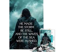 1000 Piece Jigsaw Puzzles- Jesus Calms The Storm Difficult And Challenge But Fun And Humorous Impossible Game for Ages 14 And over (50x75cm)