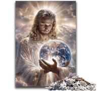1000 Piece Jigsaw Puzzles Jesus Holding The Earth Suitable for Ages 14 And Up Intellectual Toy Game Educational Game for Birthday And Christmas 50x75cm