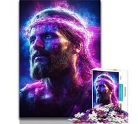 1000 Piece Jigsaw Puzzles Jesus Teenager Jigsaw,Brain Intelligence Challenge Addictive Toys for Home Decoration (size 75x50cm)