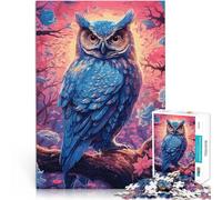 1000 Piece Jigsaw Puzzles Jigsaw Watercolor Owl On A Branch Suitable for people aged 14 and above Difficult to complete but fun and humorous because it is ideal as a gift for the whole family。