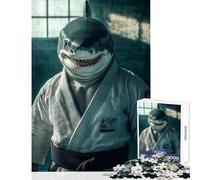 1000 Piece Jigsaw Puzzles- Jiu Jitsu Shark Home Decoration Toys Birthday Gifts Educational Game Train Your Brain And Hands Size 38x52cm