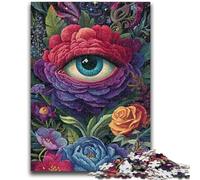 1000 Piece Jigsaw Puzzles Jungle Eyes Puzzles for Adults,Stress Reliever Staycation Kill Time Enhance Love between Couples (26x38cm)