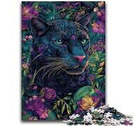 1000 Piece Jigsaw Puzzles Jungle Panther Puzzles for Adults,Stress Reliever Staycation Kill Time Enhance Love between Couples (50x75cm)