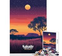 1000 Piece Jigsaw Puzzles Kakadu National Park Sunset Fun Peaceful Family Home Activity Heartwarming Festive Present Choice (38X52cm)