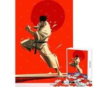 1000 Piece Jigsaw Puzzles Karate Master in Action Fun Peaceful Family Home Activity Heartwarming Festive Present Choice (38X26cm)
