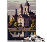 1000 Piece Jigsaw Puzzles Karlstad Pixel Art Wooden Puzzles Educational Toys 1000pcs (75x50cm)