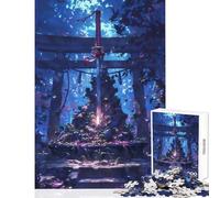 1000 Piece Jigsaw Puzzles- Katana at The Shrine Forest Puzzles for Teenagers Difficult Hard Every Piece Is Unique - Toys Educational Games (38x52cm)