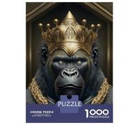 1000-piece Jigsaw Puzzles King Gorilla Art Deco Adult Jigsaw Hands-on Game A Work of Art Unique Gifts for Birthday And Christmas 70x50cm/1000pcs