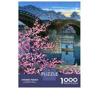 1000-piece Jigsaw Puzzles Kintai Bridge Night Spring Adult Jigsaw Puzzle Hands-on Game Difficult Challenge Parent-child Interaction 38x26cm/1000pcs