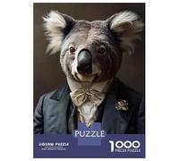 1000 Piece Jigsaw Puzzles- Koala in A Suit Portrait Jigsaws for Adults DIY Toys Perfect Decoration Deal As Gifts for The Whole Family 52x38cm/1000pcs
