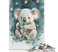 1000 Piece Jigsaw Puzzles Koala Under The Stars Creative Square Wooden Jigsaw Puzzles for Adults 1000pcs (75x50cm)