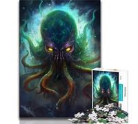1000 Piece Jigsaw Puzzles Kraken Mystical 1000 Piece Jigsaw,Stress Reliever Staycation Kill Time Parent-child Interaction (size 38x26cm)