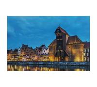 1000 Piece Jigsaw Puzzles，Krantor Gate Gdańsk at Night，Puzzles for Adults and Teenagers, Puzzle Sets for Challenging Puzzle Game and Family Play（75x50cm）-AA30