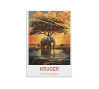 1000 Piece Jigsaw Puzzles，Kruger South Africa Puzzles for Adults Educational Game Challenge Toy 1000 Pieces 38x26cm