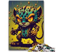1000 Piece Jigsaw Puzzles Kung Fu Leopard Educational Family Game Deal As Gifts for The Whole Family for And Age 14 Years Up 50x75cm