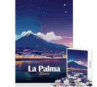 1000 Piece Jigsaw Puzzles- La Palma, Spain at Night Jigsaw for Teenagers Difficult Challenge Challenging To Complete Unique Challenge Game (38x52cm)