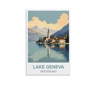 1000 Piece Jigsaw Puzzles，Lake Geneva Switzerland Posters Challenging Puzzles, Puzzle Game for The Whole for Women, Gifts for Men, 52x38CM