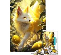 1000 Piece Jigsaw Puzzles- Lemon Fox in Orchard for Birthday, Chrismas Enhance Memory Educational Games for 14+ Puzzle Game Offered (50x75cm)