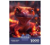 1000 Piece Jigsaw Puzzles- Leopard Gecko Animal Teenager Puzzles Brain Teaser Game Stress Reliever Deal As Gifts for The Whole Family 70x50cm/1000pcs