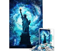 1000 Piece Jigsaw Puzzles Liberty in The Stars Brain Intelligence Challenge Addictive Toys Educational Games Home Art Decor Gifts Birthday (size 75x50cm)